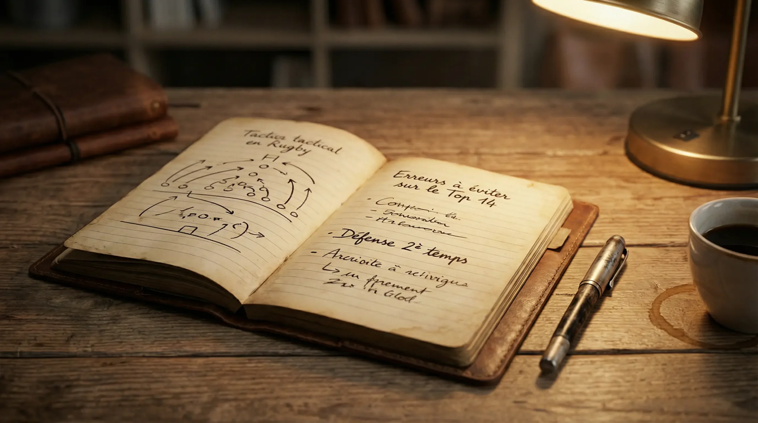 Carnet d'analyse avec notes sur les matchs de rugby
