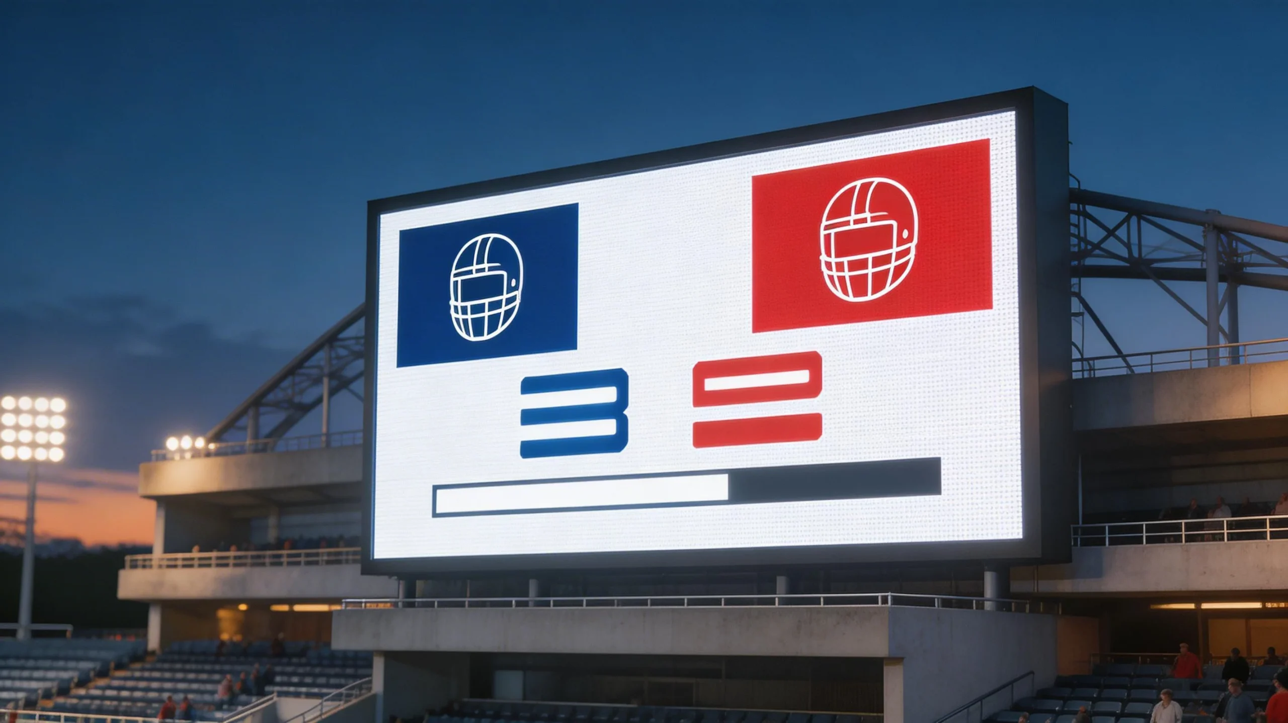 Tableau d'affichage lors d'un match de rugby
